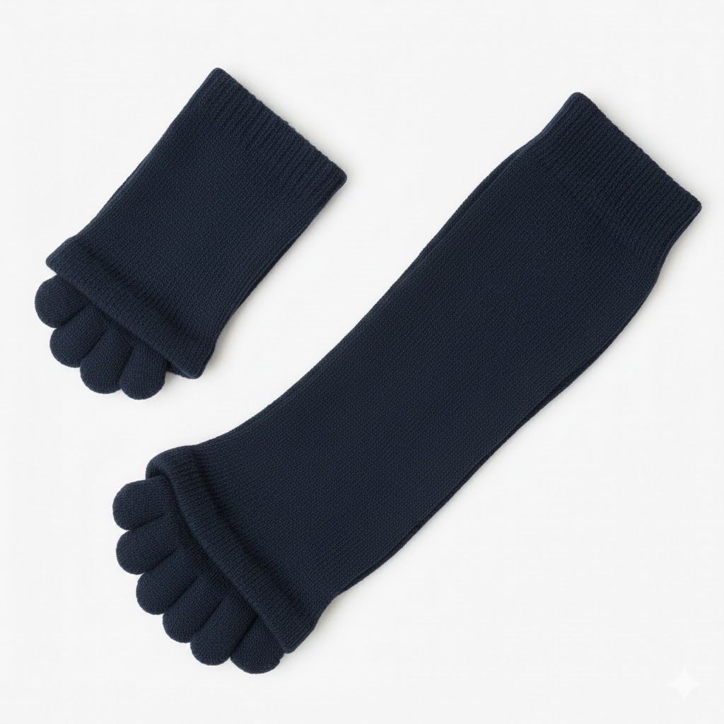 usoxo Cotton Foot Alignment Socks I Finger Toe Separator I Free Size for Men & Women Foot Support-picture-11