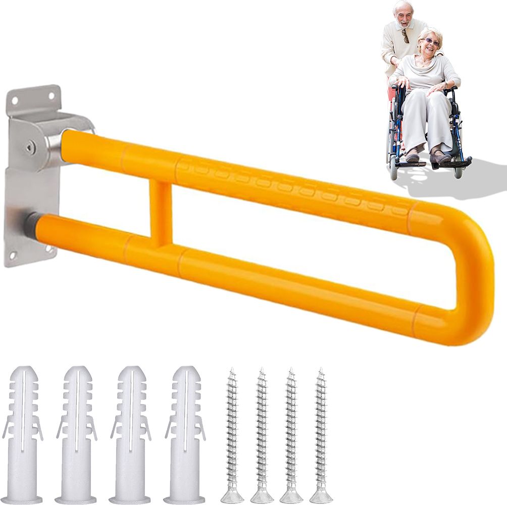 ofifo Folding Grab Bar for Bathroom Toilet 24 Inch Anti Slip Handrail Shower Grab Bar-picture-3