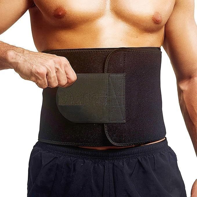 Support Belt (Waist & Back Support) - For Men & Women Abdominal Belt (Black) Back / Lumbar Support-image-13