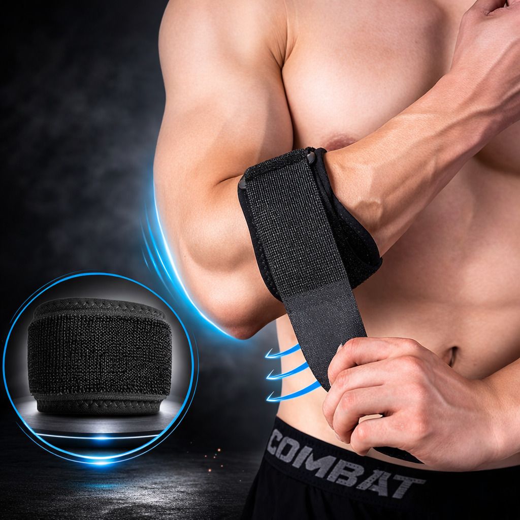 gymgalaxy Solid Elbow Support Strap-picture-10
