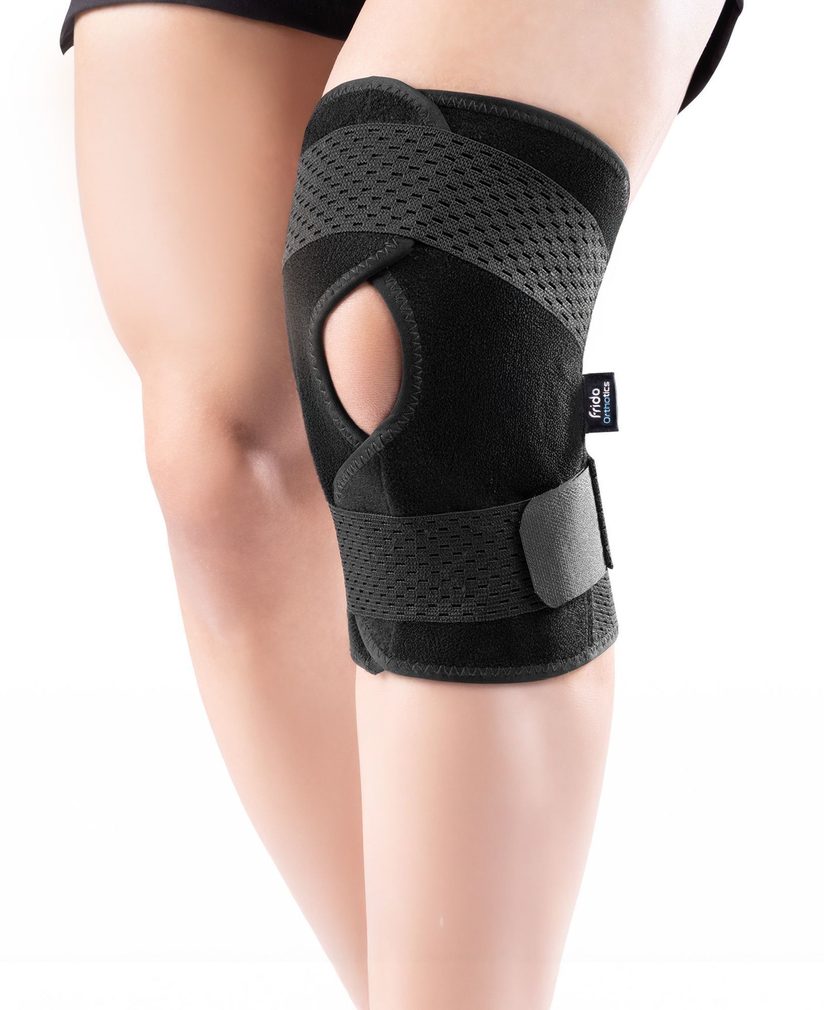 Orthotics Knee Support Wrap | Adjustable Knee Brace with Open Patella | 1 Unit Knee Support-image-9