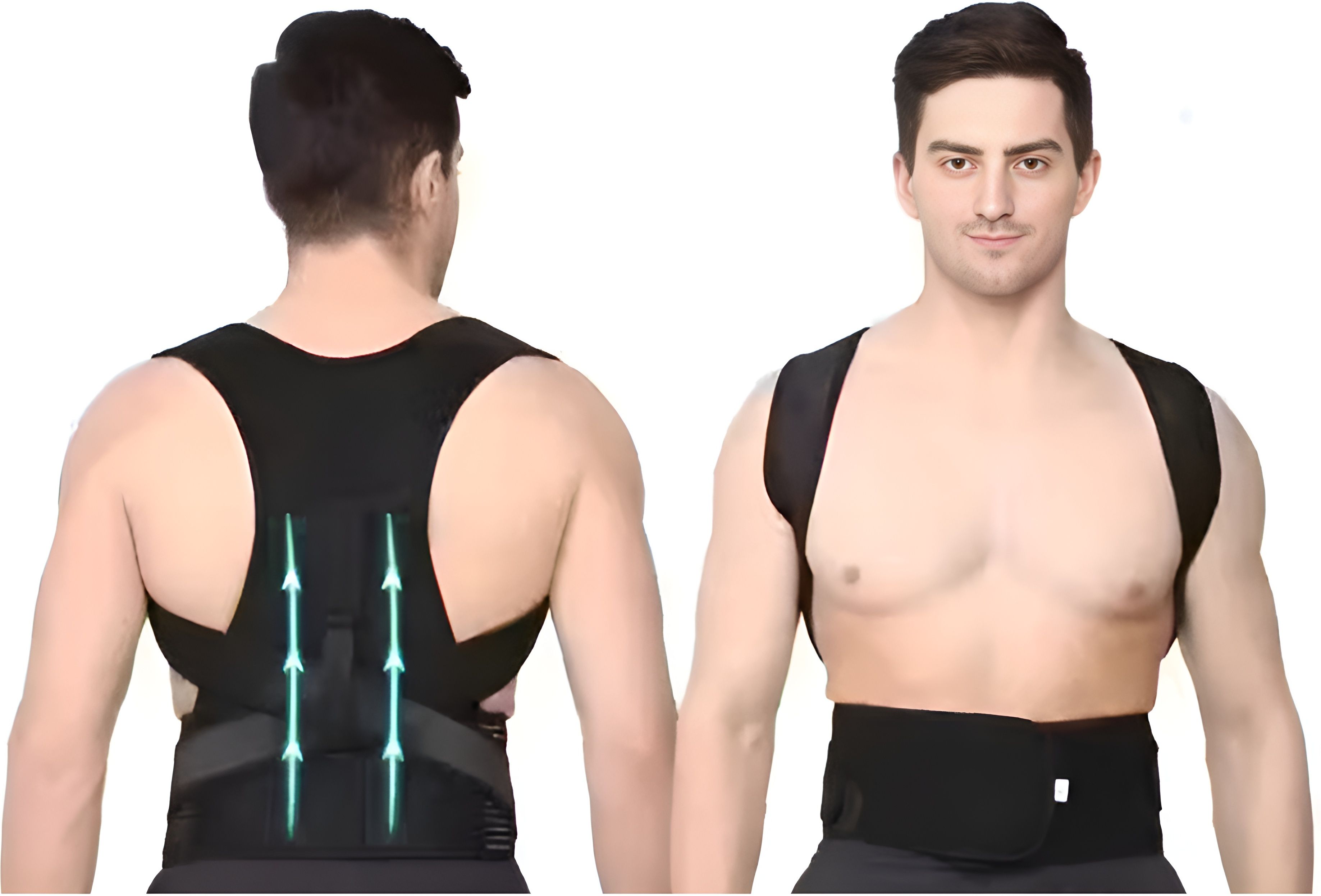 Back Support Belt|Back Pain Back Straight & Shoulder Support Belt|Universal Size Posture Corrector-image-24