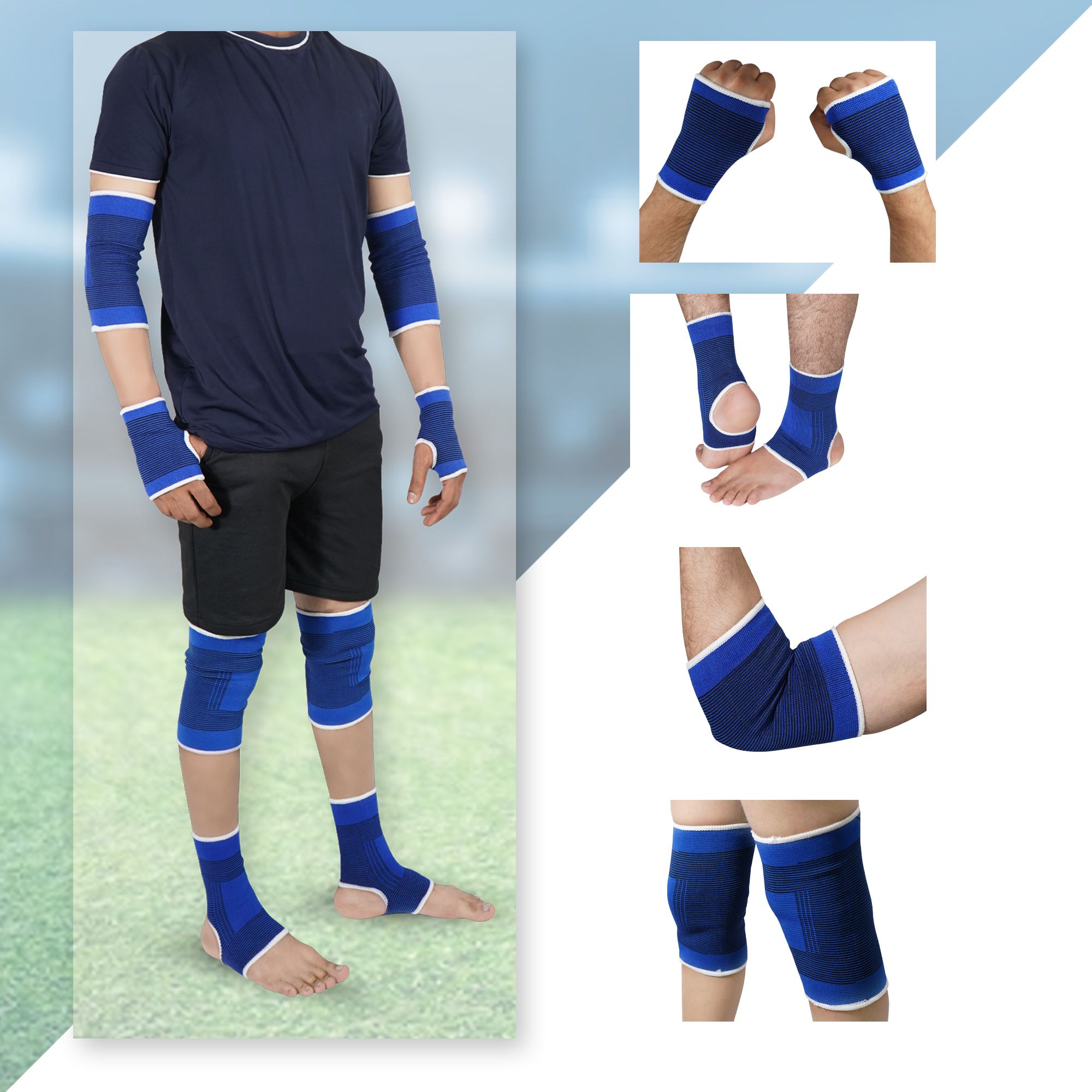 Ankle,Elbow,Palm,Knee Support for Surgical and Sports Like Hockey,Bike,Crossfit Knee Support