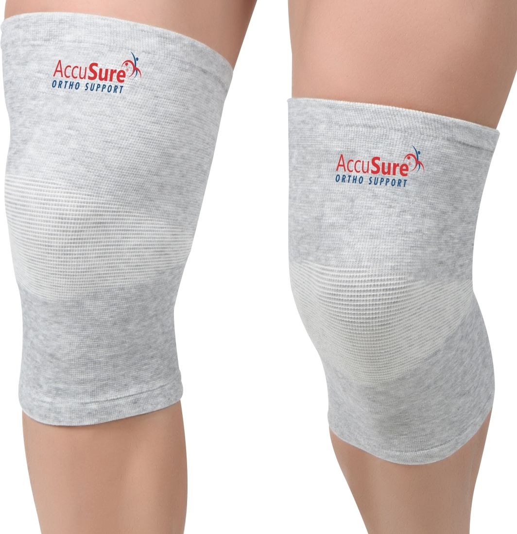 Bamboo Yarn 4 Way Stretchable Pain Relief Knee Cap For Running, Gym & Sports Knee Support