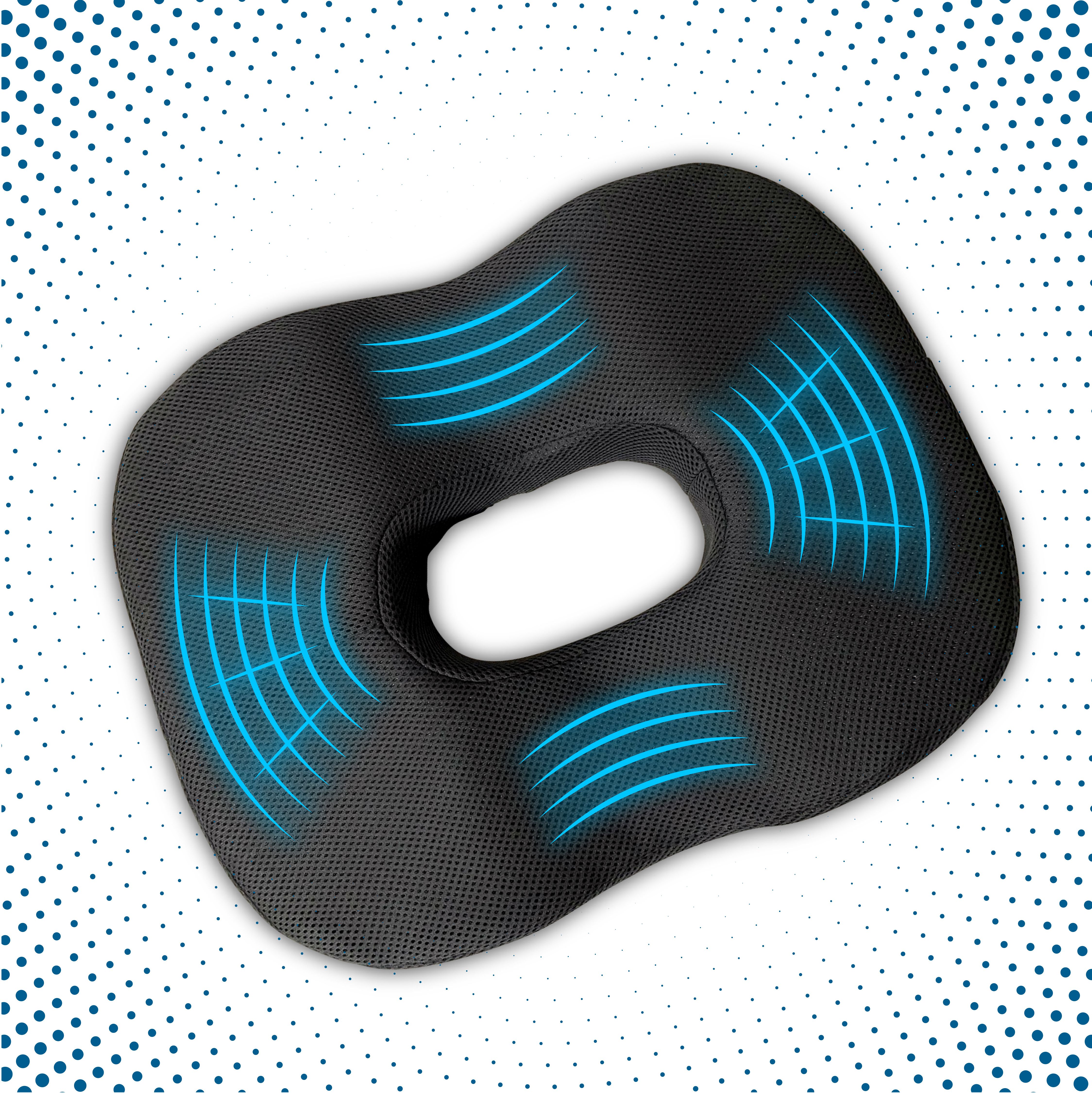 Donut Seat Cushion I Coccyx I Piles and Hemorrhoids Pain Relief for Piles Back / Lumbar Support
