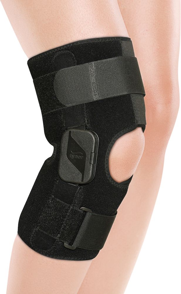 Adjustable R.O.M. Knee Brace, Black, Universal, 1 Unit Knee Support-image-37