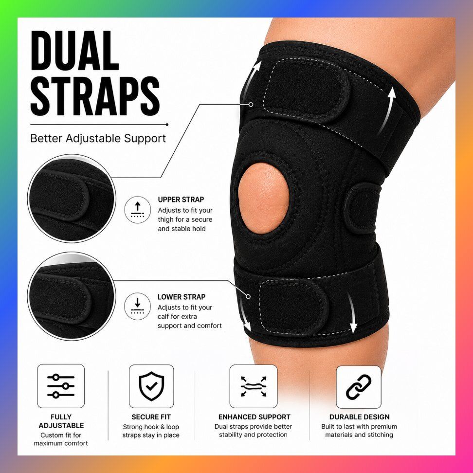 1 Pair Neoprene Flexible Knee Cap for All Ages Fitness Black Calf Support-image-17