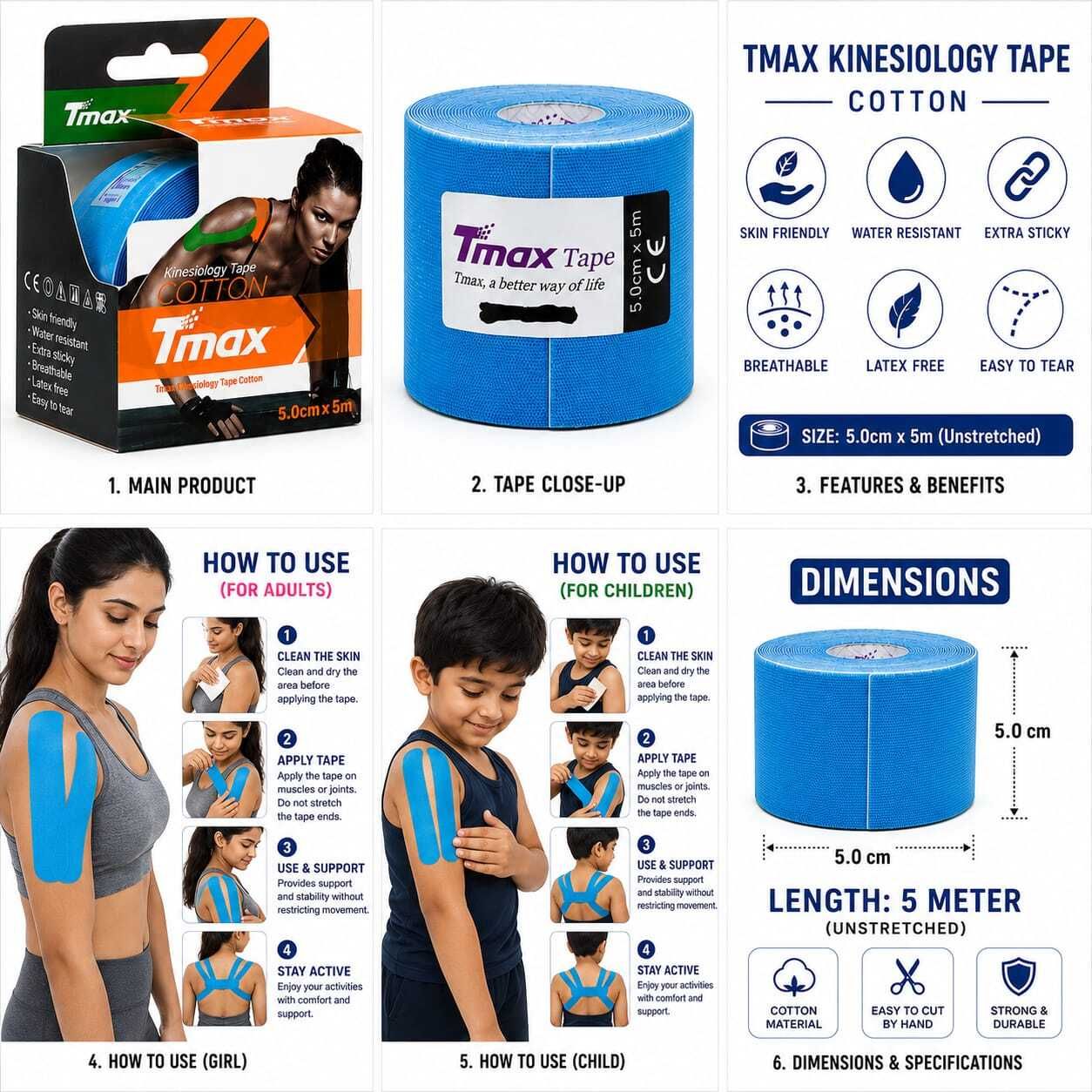 kinetic medical system Tmax Kinesiology Tape Abdominal Belt-picture-30