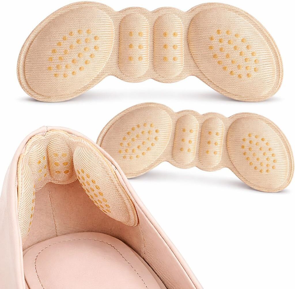 self adhesive heel liner, heel grip, shoe bite protector, loose shoe fix 1 pair Fabric, Form Heel Liner Orthotic, Regular, Sports Shoe Insole-image-6