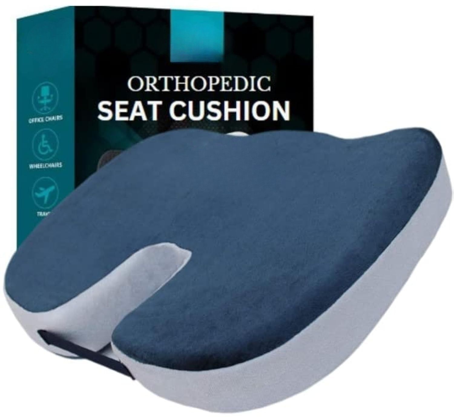 Coccyx Cushion for Tailbone & Lower Back Pain Relief Lumbar Support for Sitting Back / Lumbar Support-image-38
