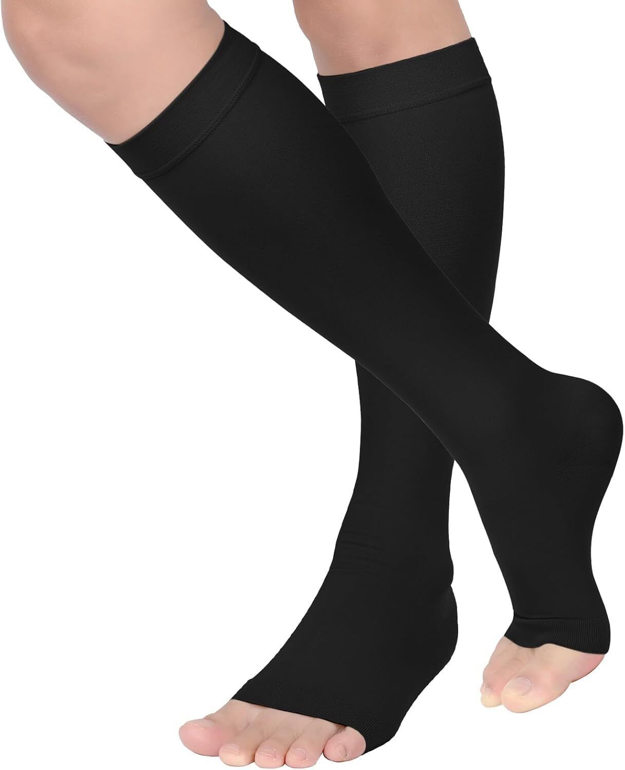 Below Knee Compression Stockings for Varicose Veins, Medical Support Socks (XXL) Foot Support-image-1