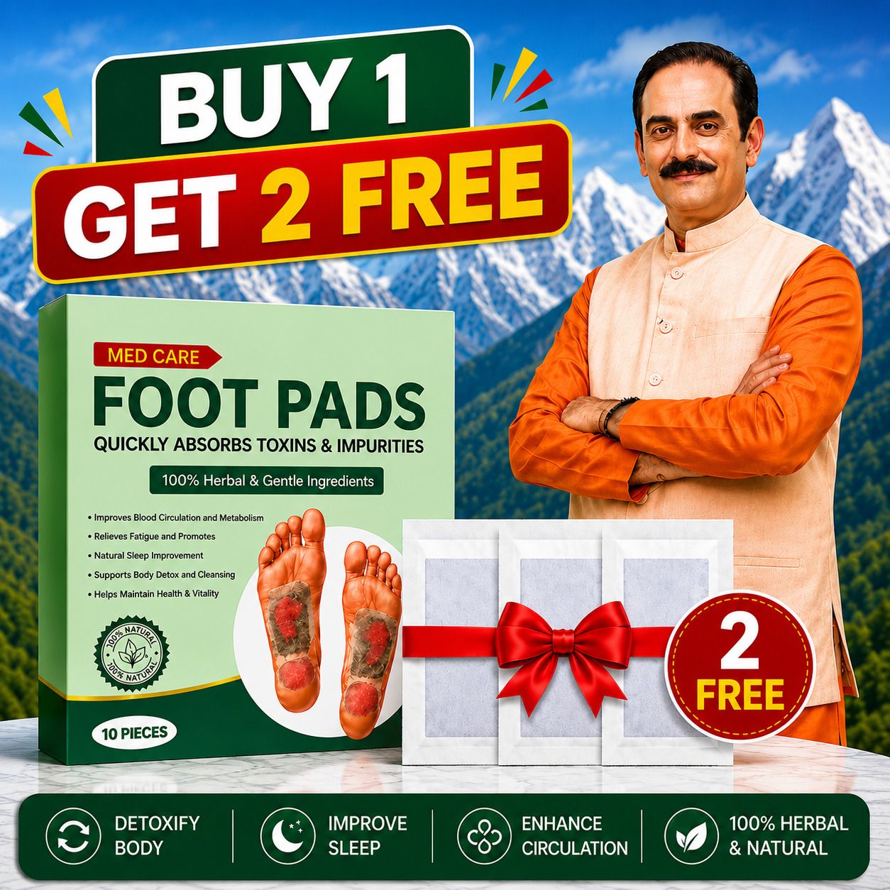 vrtrend Detox Foot Patches Night Time Foot Care For Morning Fresh Feel _ vtr_12 Foot Support-picture-20