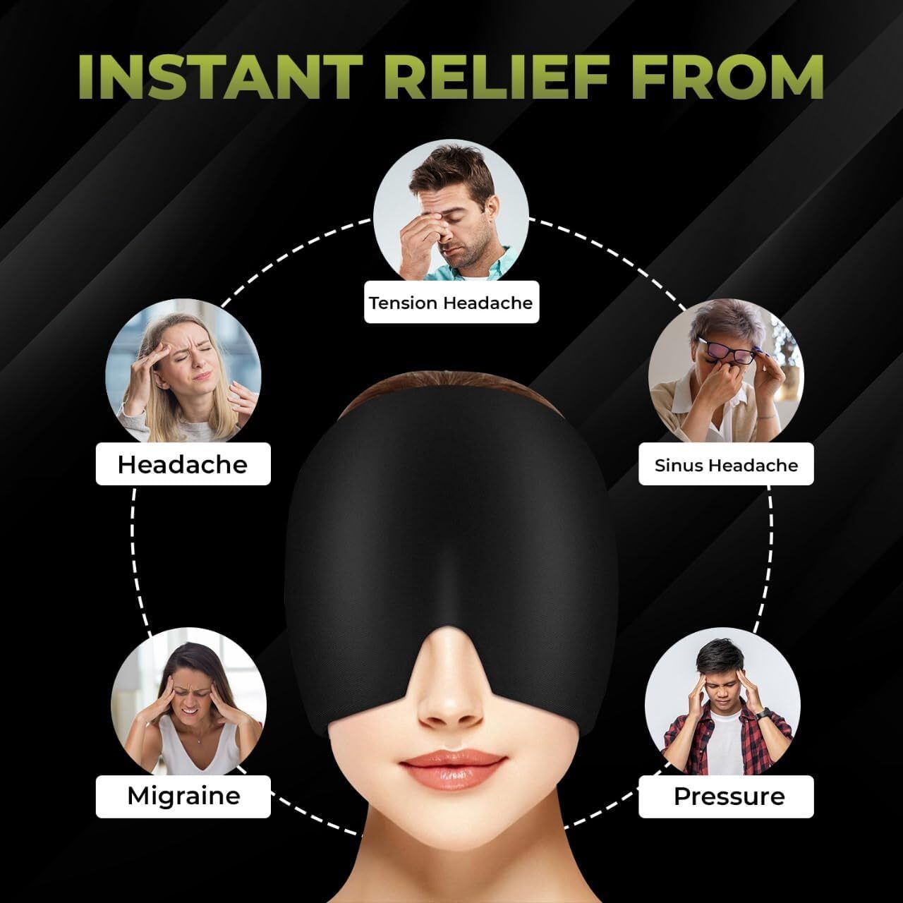 Migraine Relief Cap for Headache & Migraine Pain | Hot & Cold Therapy Head Support-image-24