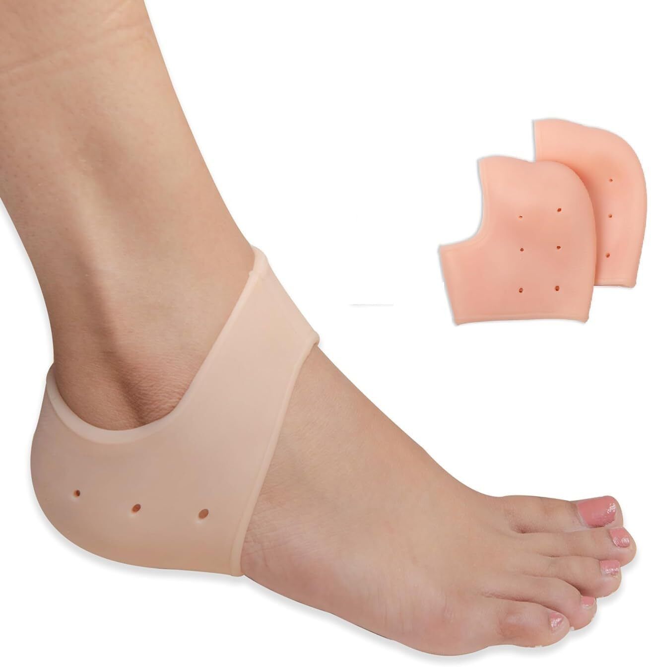 fennel Heel Protector Silicone Gel Heel Cushion Pads Heel Support-picture-1