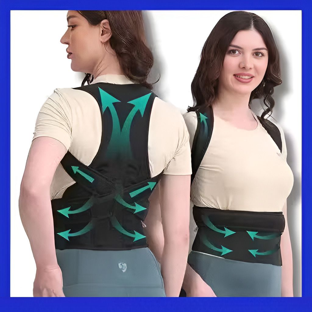 |Universal Size|Back Support BeltBack Pain Back Straight & Shoulder Support Belt Posture Corrector-image-28