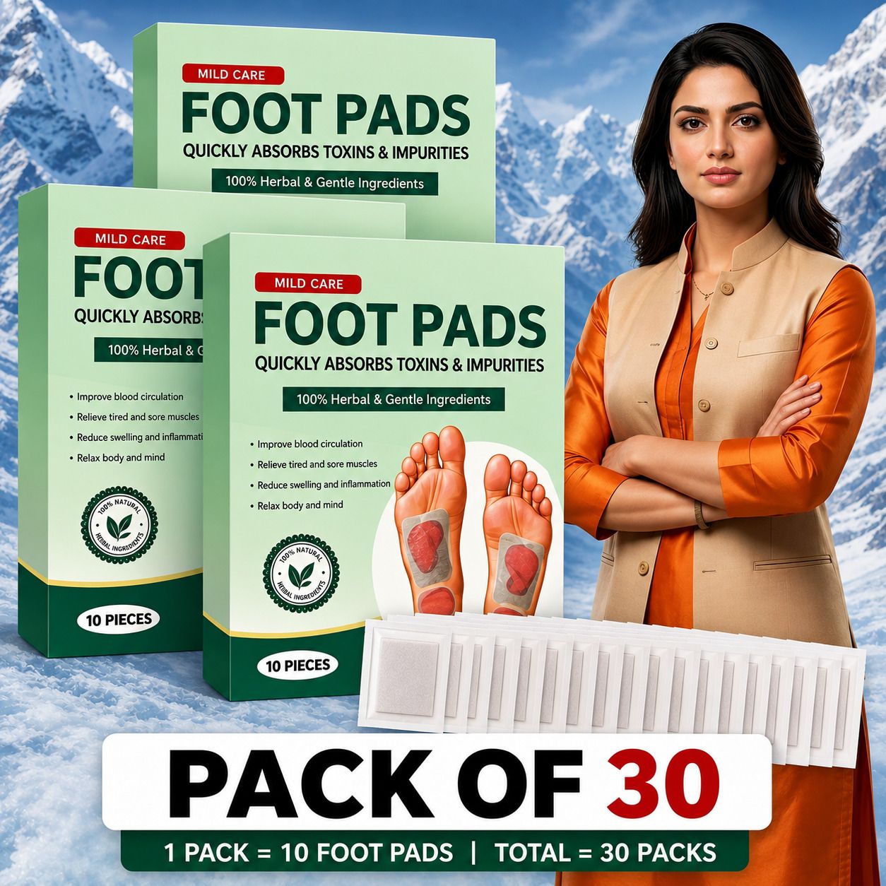 vrtrend Herbal Detox Foot Patch P30 Foot Support-picture-12