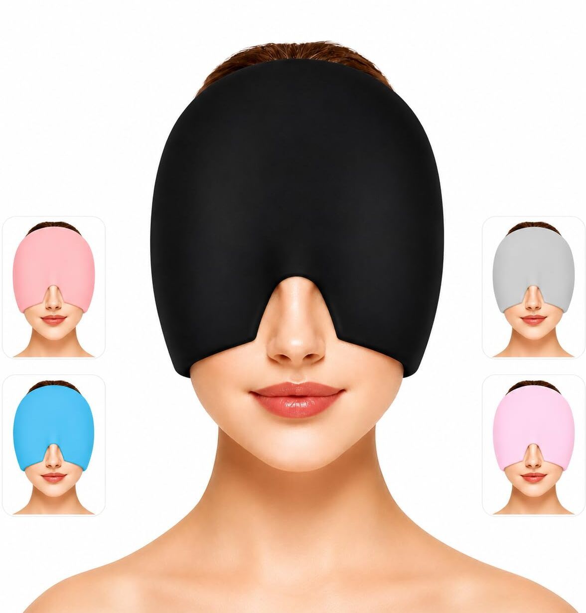 Migraine Relief Hat, Cold Therapy Migraine Relief Cap Face Shaping Mask-image-35