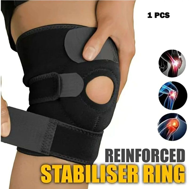 Adjustable Sports Knee Support Brace Pair – Compression Knee Guard for Gym Knee Support-image-4