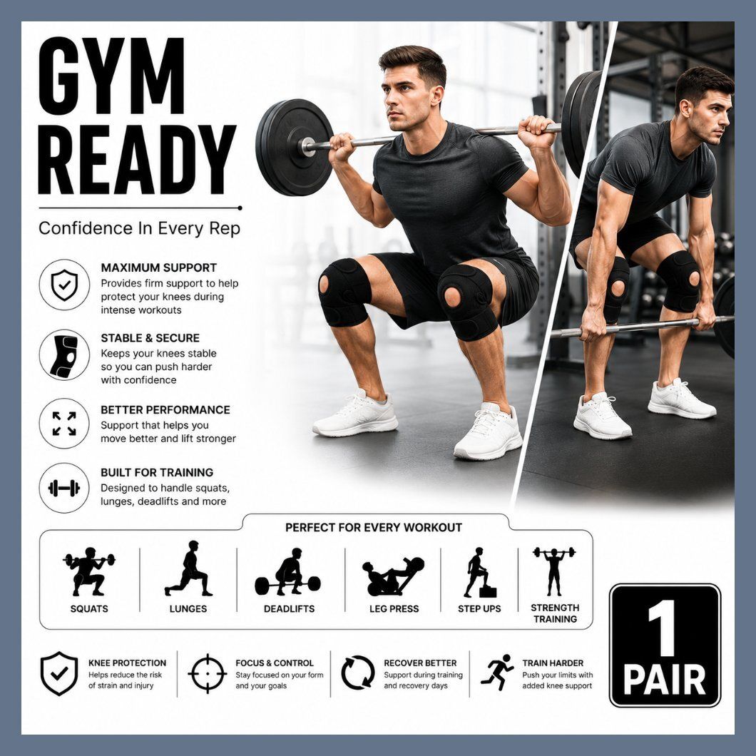 1 Pair Neoprene Adjustable Knee Support for All Ages Exercise Black Calf Support-image-21