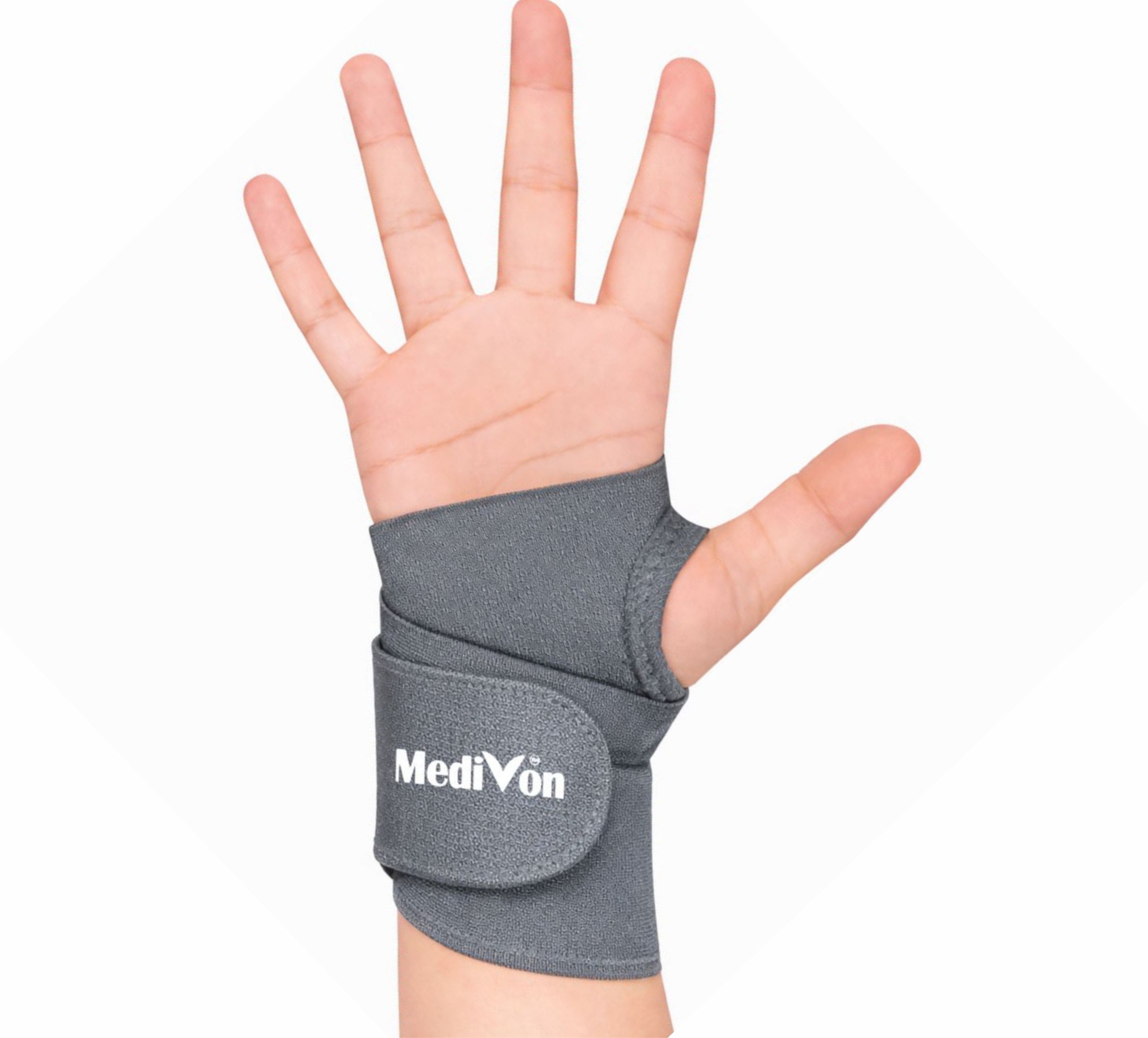 medivon Wrist Brace with Thumb Support,Grey, Universal Size, 1 Unit Wrist Support-picture-15