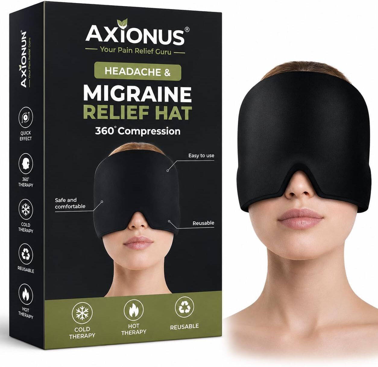 360° Migraine Relief Therapy Cap Head Support-image-5