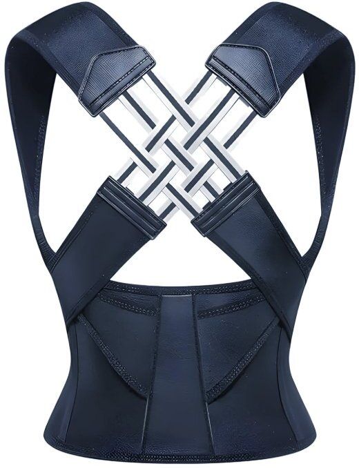 X Cross Posture Corrector Belt Ergonomic Soft Fabric Back / Lumbar Support-image-1