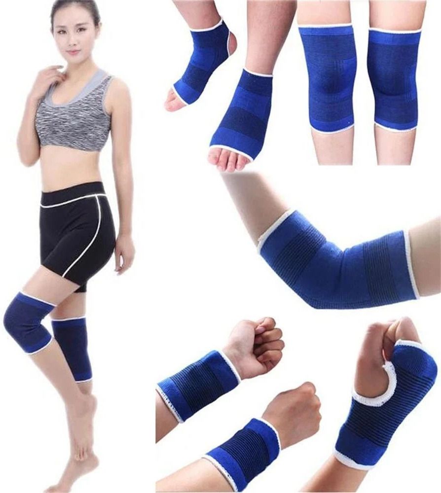 shopeleven Combo of Palm Gloves+ Knee Support + Elbow Support + Ankle Support Hand Support Knee Support-picture-23