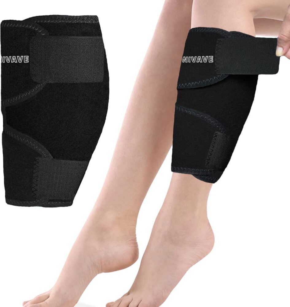 Calf Support Brace, Shin Splint Compression Adjustable & Stretchable 17 inches Supporter-image-45