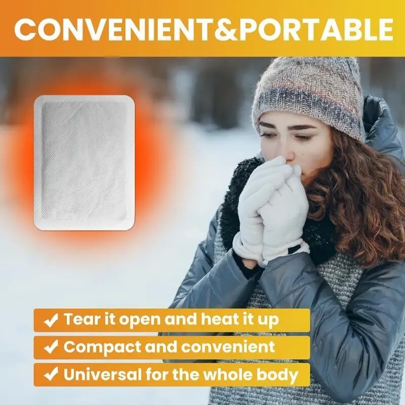 ZIVINI Hand Warmers -Safe & Natural Heat Patches for Men-Women, 8+ Hours Cosy Heat Personal Care Appliance Combo-image-48