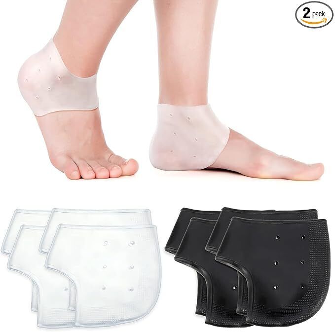 ztocoz Silicone Gel Heel Protector Socks for Pain Relief & Cracked Heels - 1 Pair Heel Support-picture-27