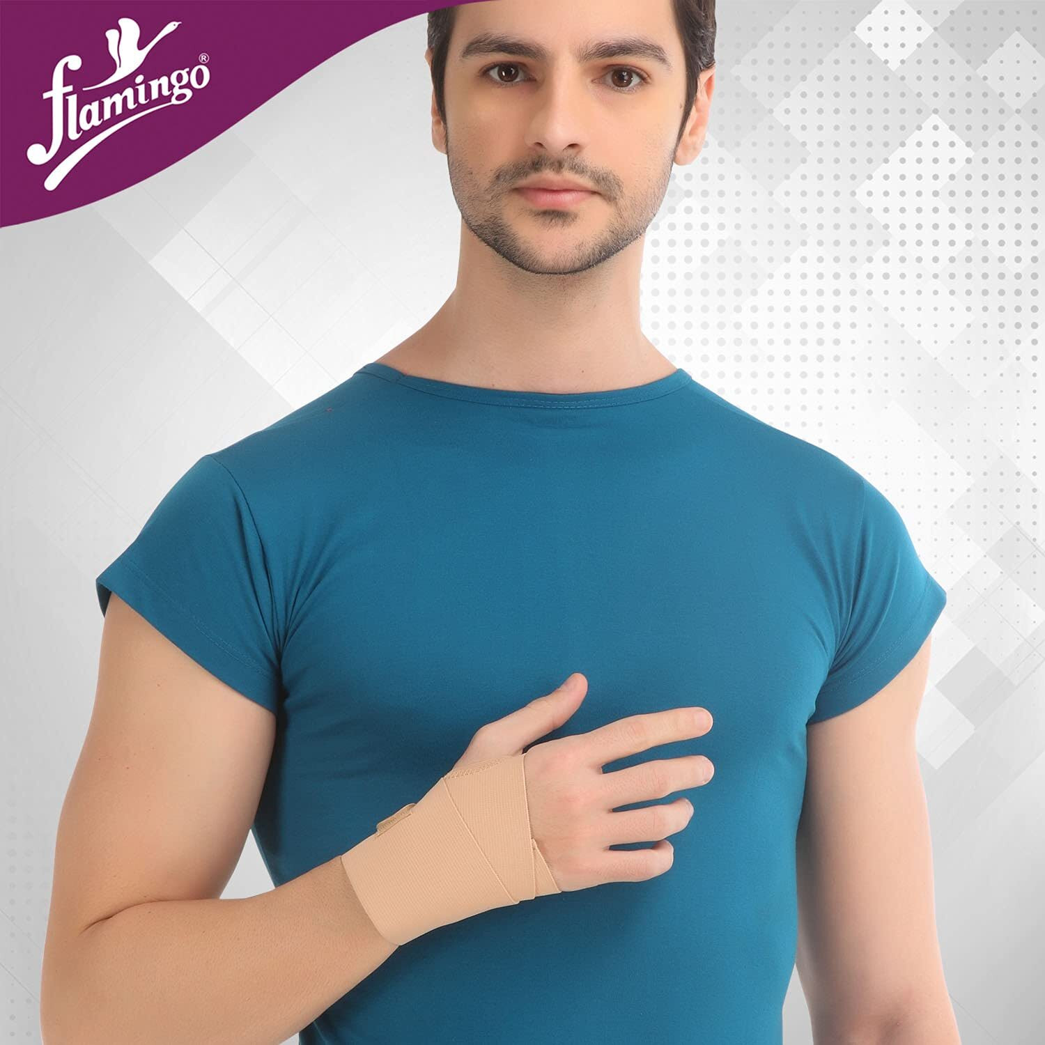 flamingo Wrist Support Brace with Thumb Loop, Hand Support image 1