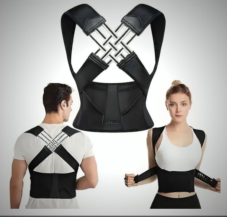 X Cross Shoulder Support Belt Gym Office Home Soft Fabric Back / Lumbar Support-image-42