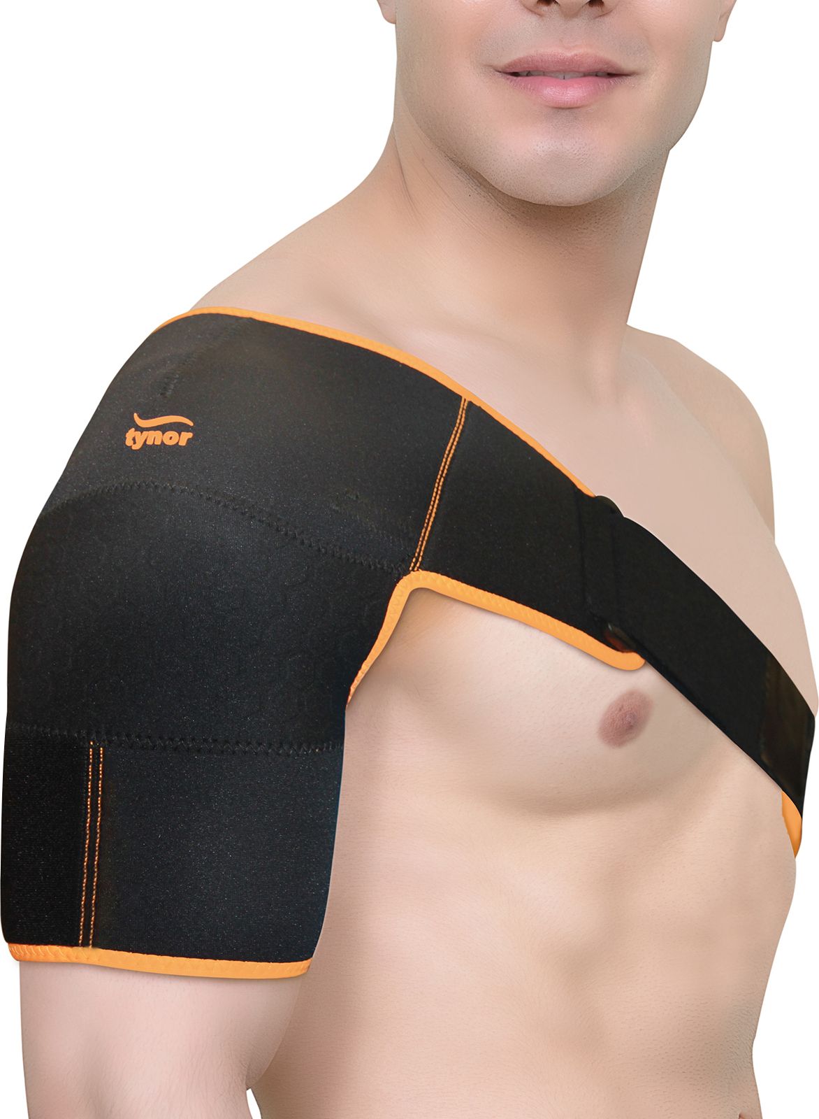 Double Lock (Neo), Black & Orange, Universal, 1 Unit Shoulder Support-image-29