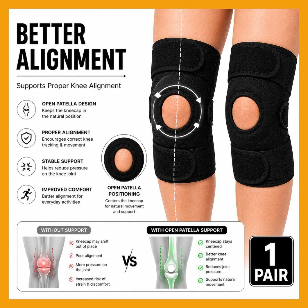 1 Pair Neoprene Flexible Knee Brace for All Ages Gym Compression Fit Calf Support-image-44