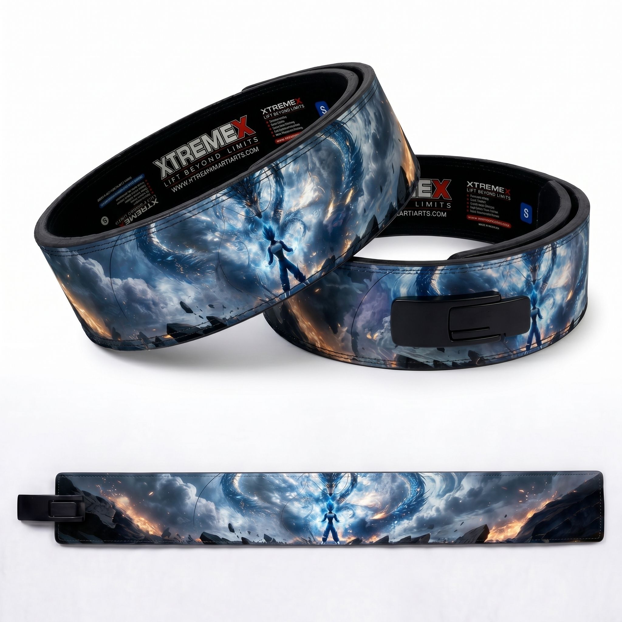 13mm Storm Dragon Powerlifting Lever with Buckle for Men and Women (S) Weight Lifting Belt-image-12