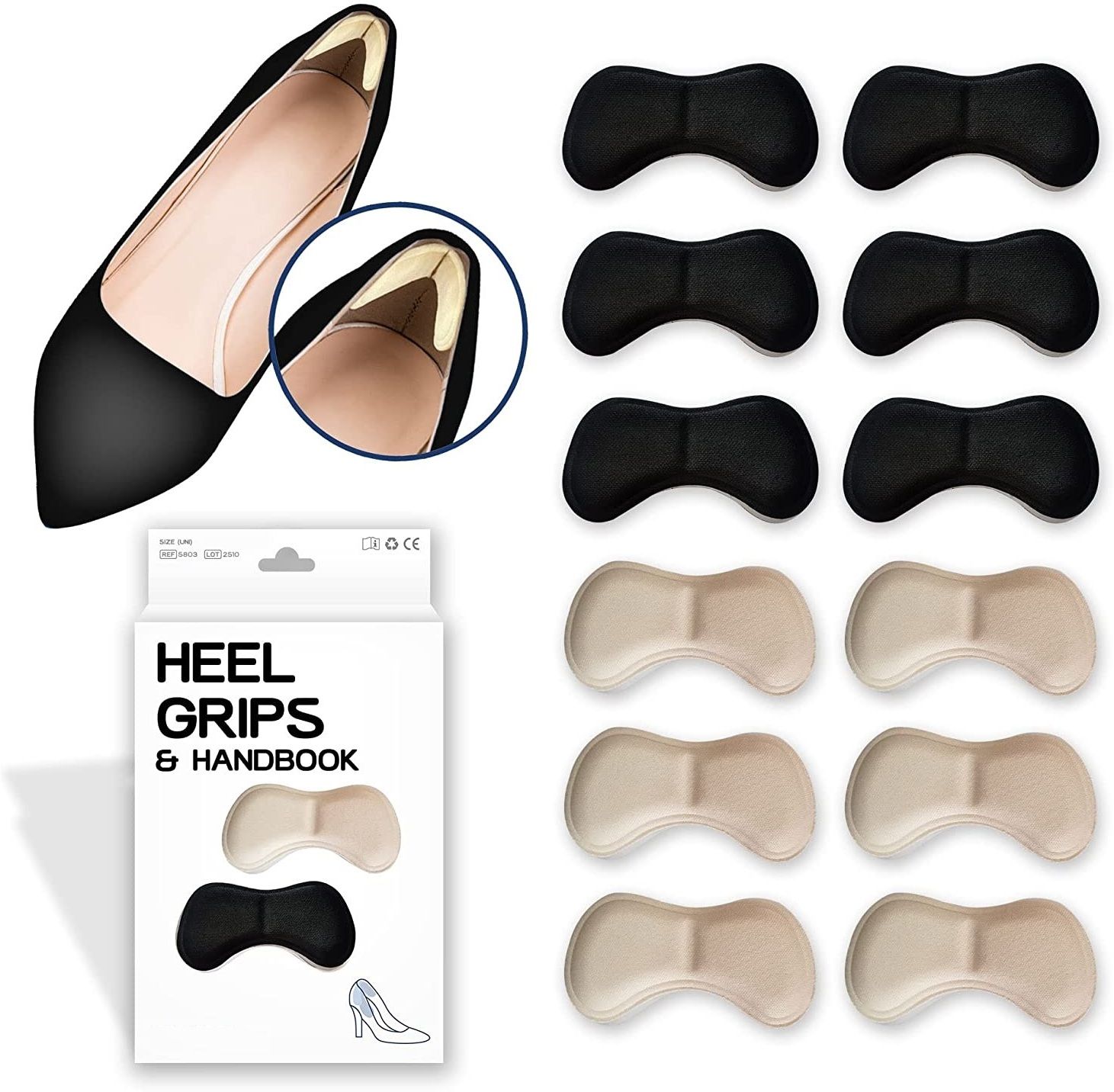 trk impex Back of Heel Inserts Cushion Pads Inserts Women & Men- Heel Grips Liner/2-Pair Heel Support-picture-15
