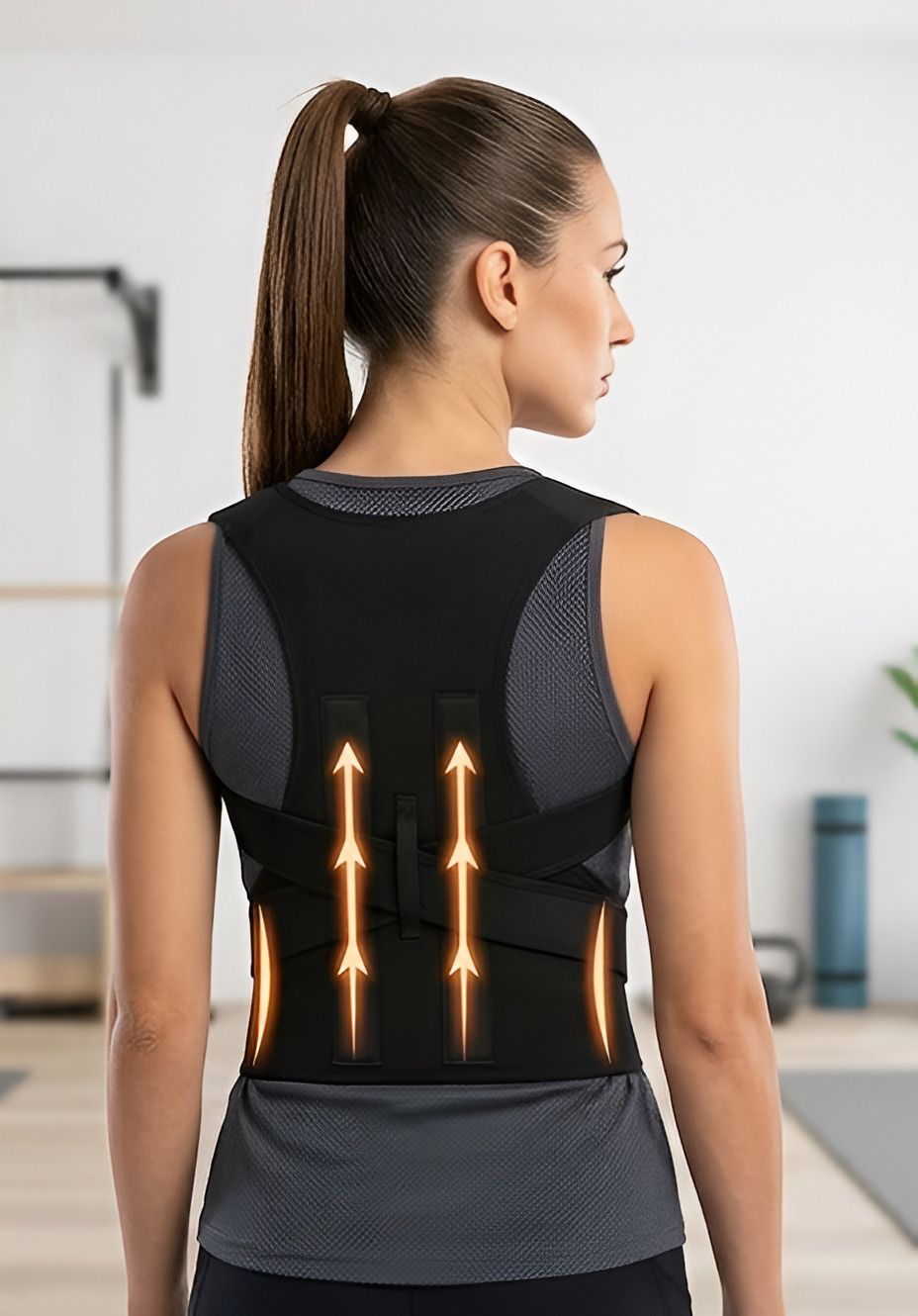 firetook Adjustable Shoulder & Back Straightener|Improving Body Posture|Unisex|Black| Posture Corrector-picture-22