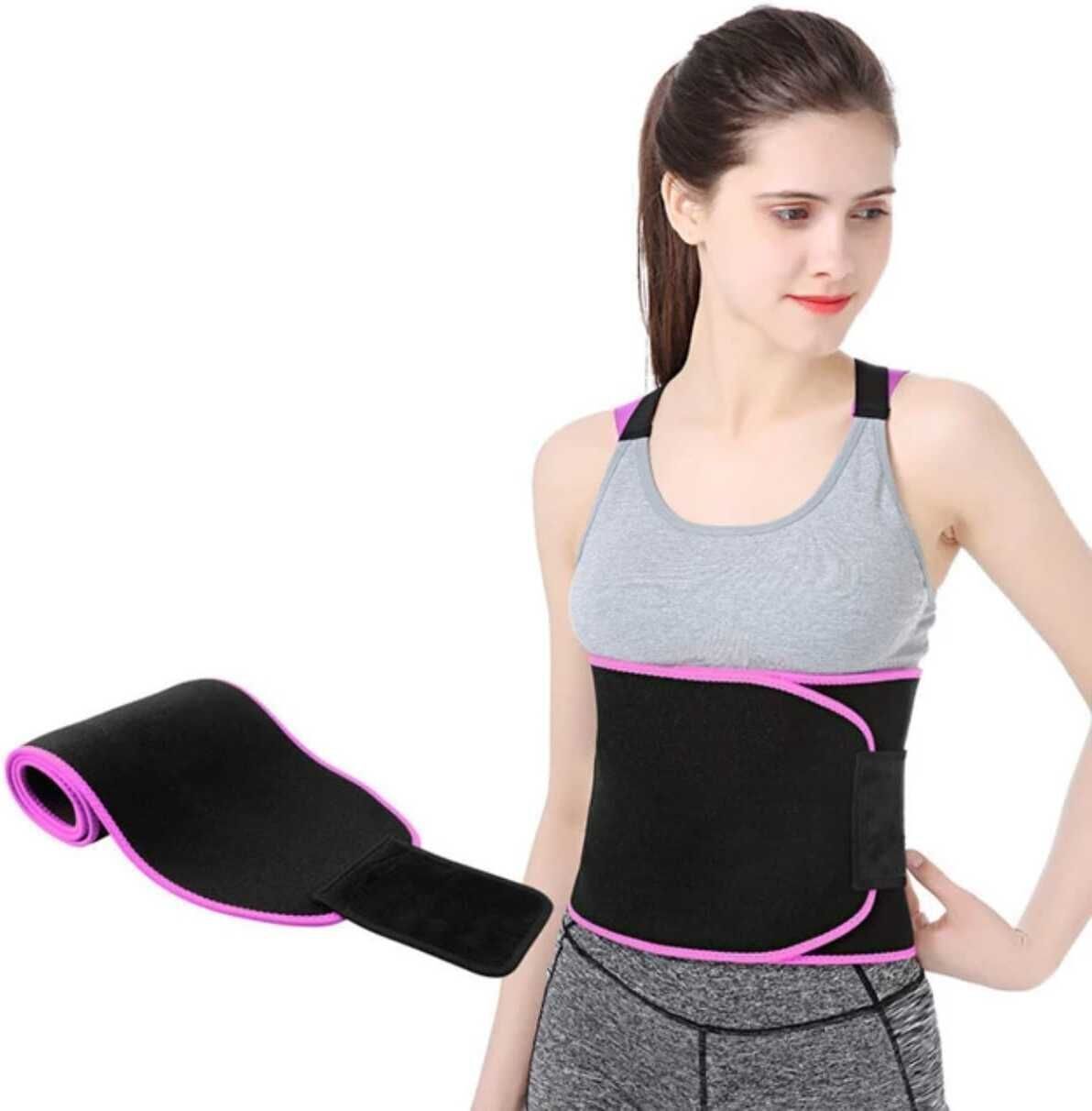 sweet sweat waist trimmer Sweat Belt | for Stomach | Men and Women | Non-Tearable Sauna Waist Trainer-Belt Back / Lumbar Support-picture-44
