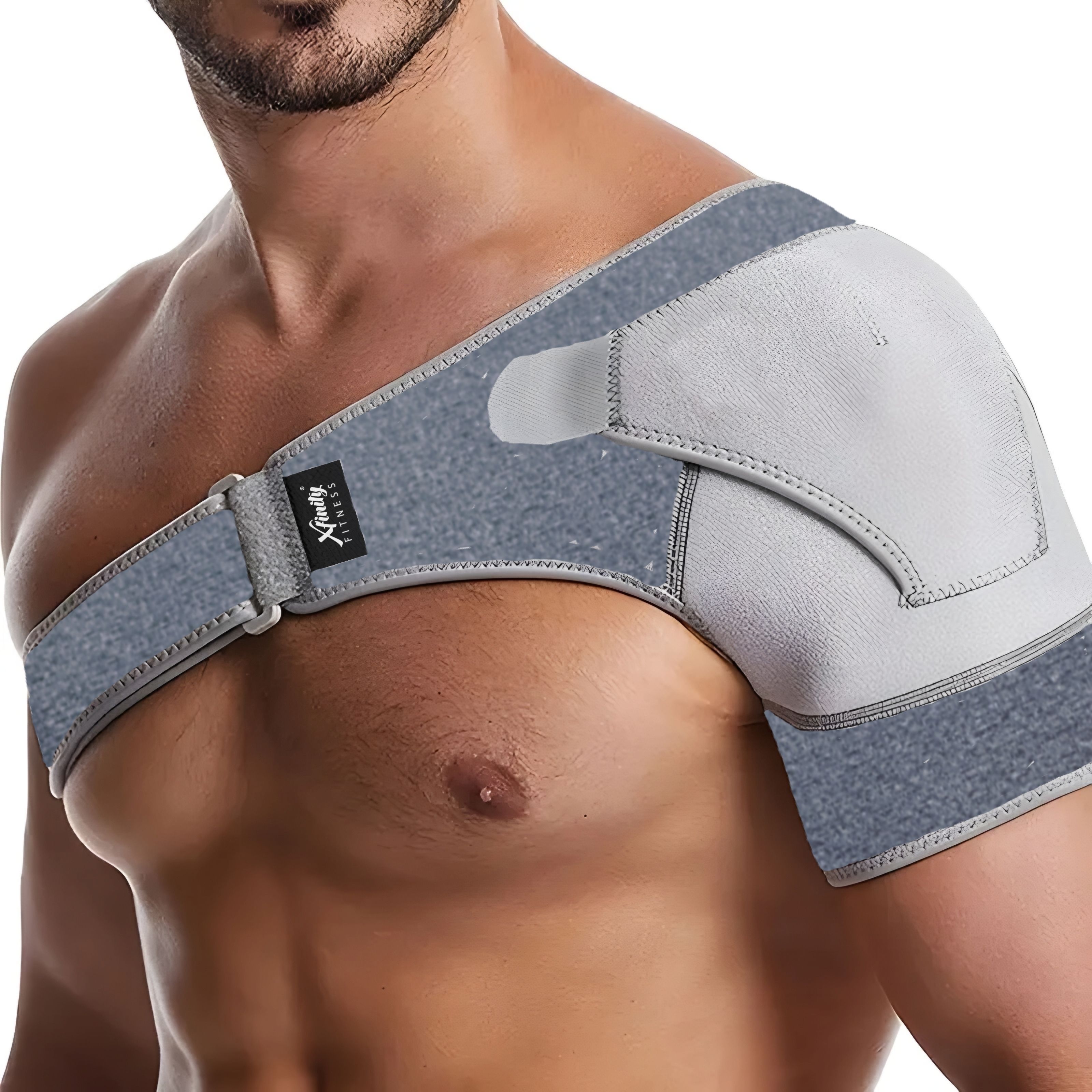 Neoprene Compression Shoulder Support Brace with Adjustable Strap Pain Relief Shoulder Support-image-6