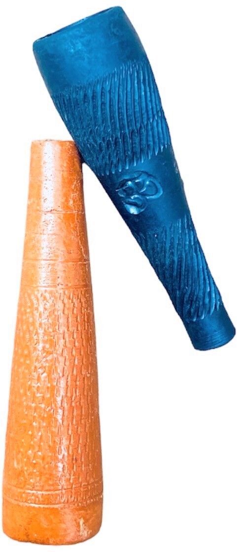 Terracotta Clay Brown And Black Chillum Pack of 2 Brown, Black Terracotta Surahi-image-27