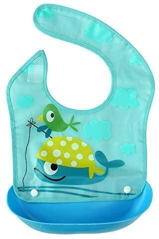 saforiaa Silicone Baby Bib for Feeding & Weaning Babies & Toddlers, Waterproof (blue)-picture-21