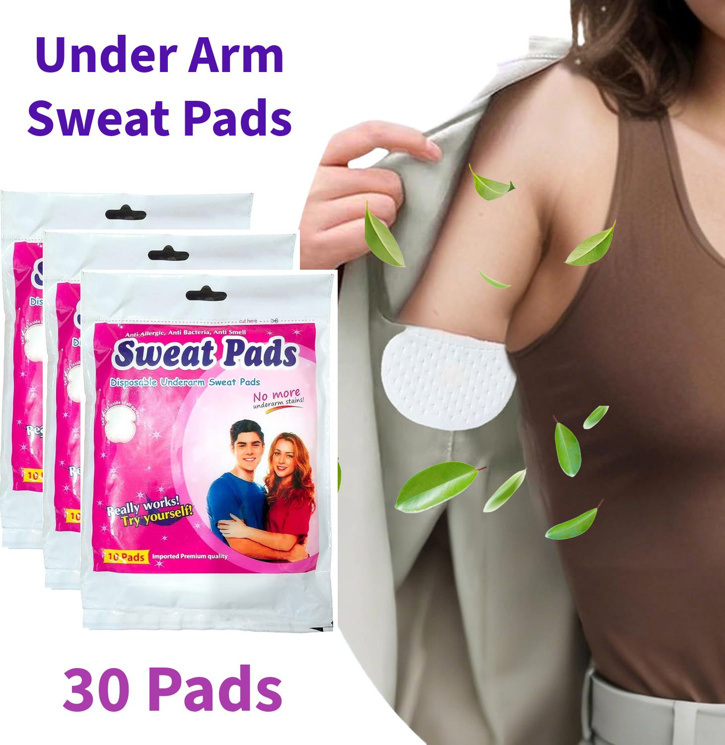 preema Underarm Sweat Pads for Men & Women | [ Pack of 3 (30 Pads) ] Sweat Pads-picture-25