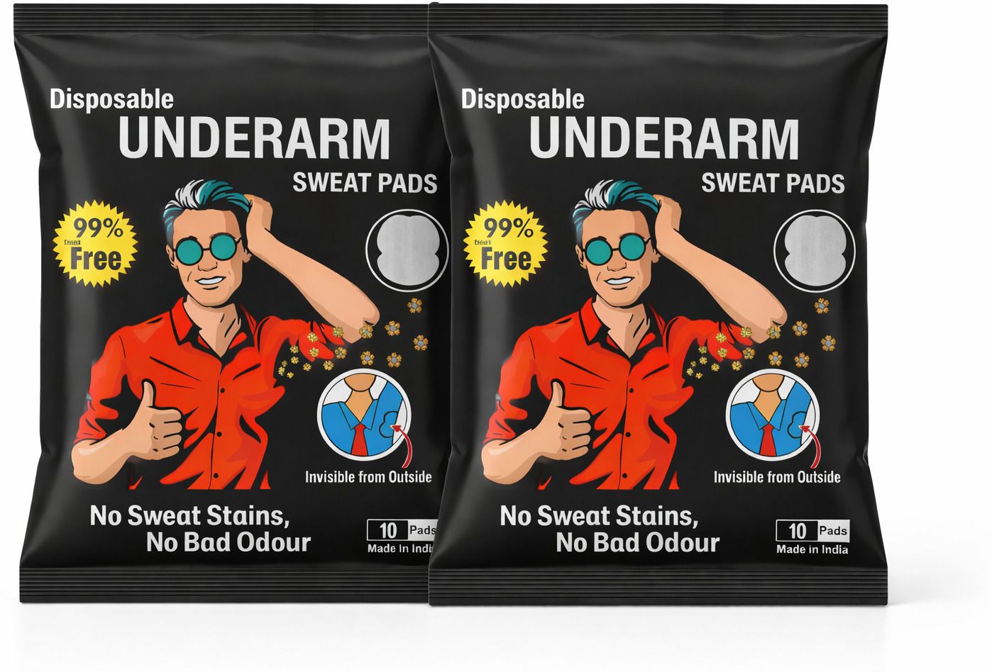 liv Disposable Underarm Sweat Pads for Men & Women | No Stains, Odour - 20 Sweat Pads-picture-15