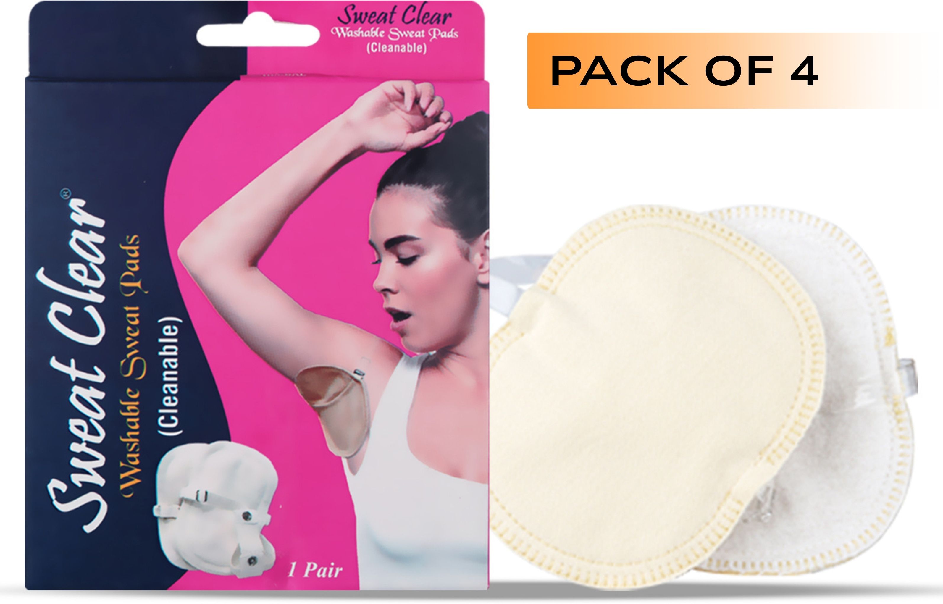 sweat clear Reusable & Washable Underarm Sweat Pads (Pack of 4) Odor Control for Men & Women Sweat Pads-picture-26