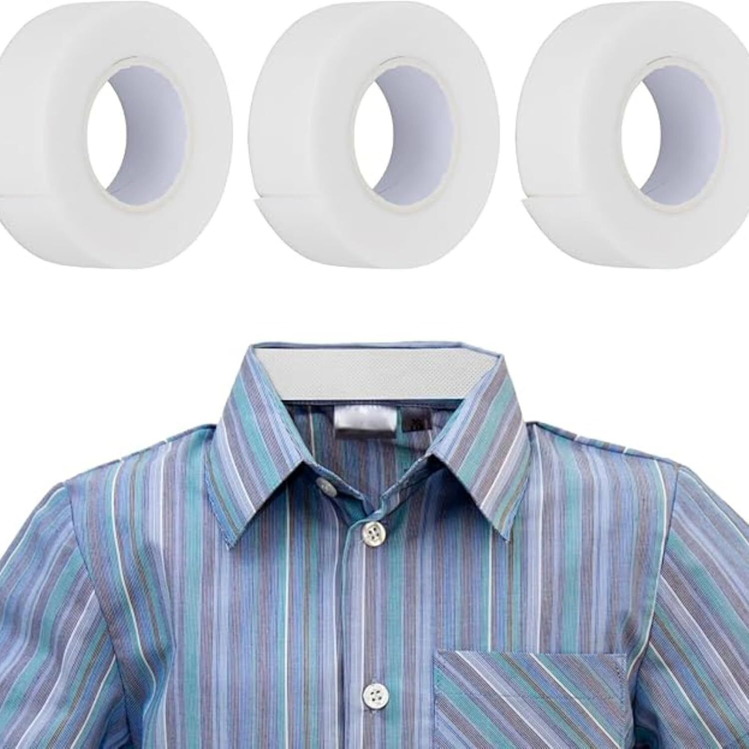 jiyancreation Collar Protector Sweat Pads Self-Adhesive Disposable Shirt Neck Liner Pack of 3 Sweat Pads-picture-19