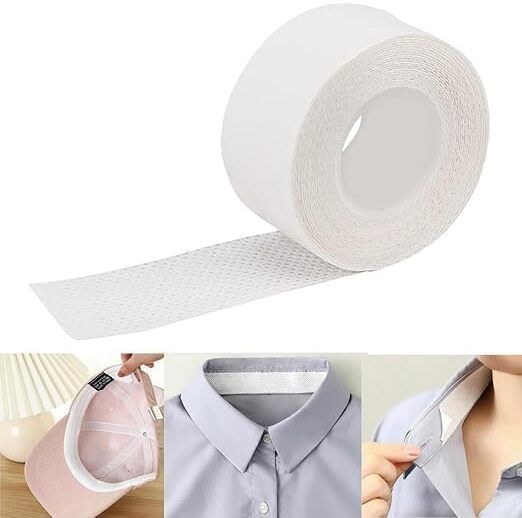 wipsor 1 Roll Sweat Pads Collar Protector for Shirts & Hats, 800CM Self-Adhesive Tape Sweat Pads-picture-13
