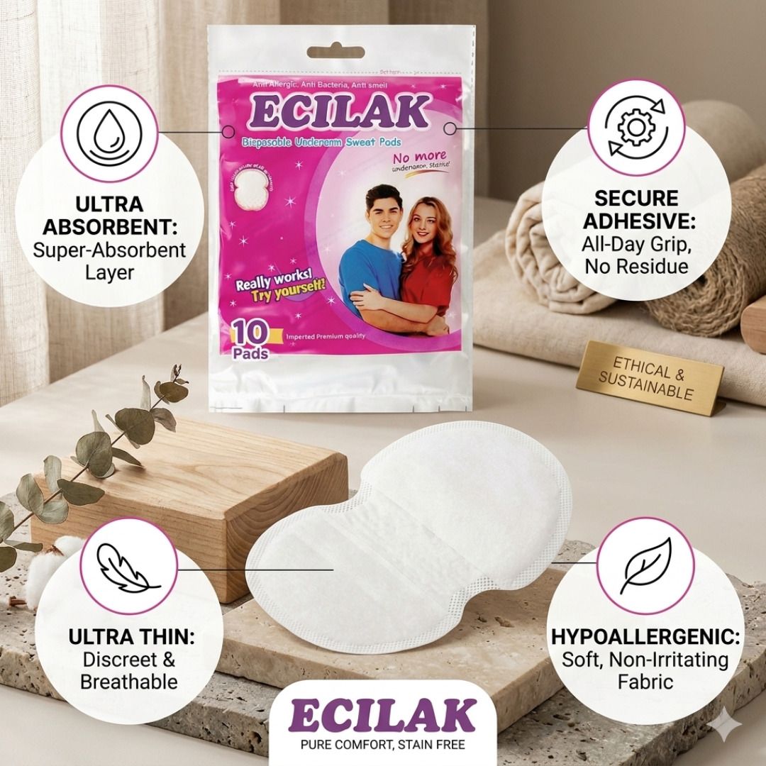 ecilak Disposable Underarm Sweat Pads 10 pic - Sweat Pads-picture-10