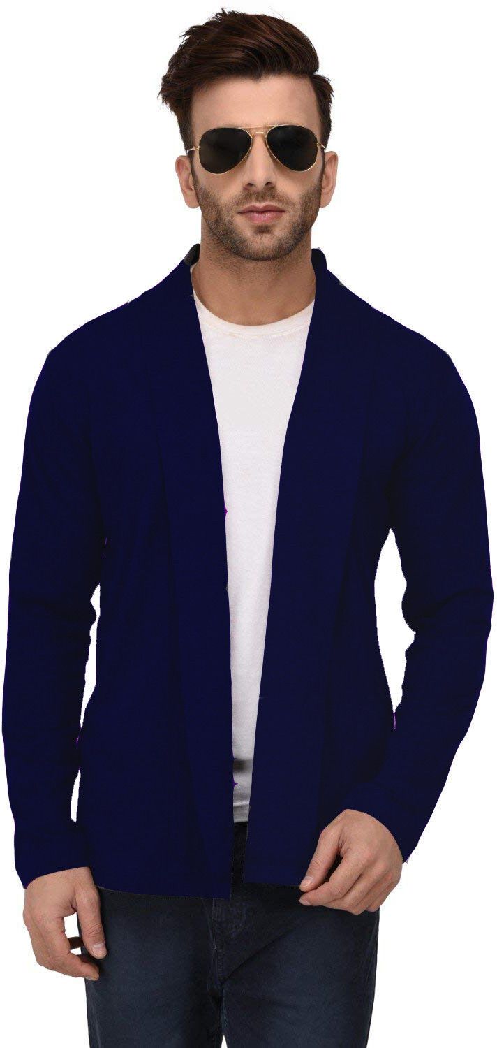 trendolo Men Jacket Style Full Sleeve Dark Blue Shrug-picture-21