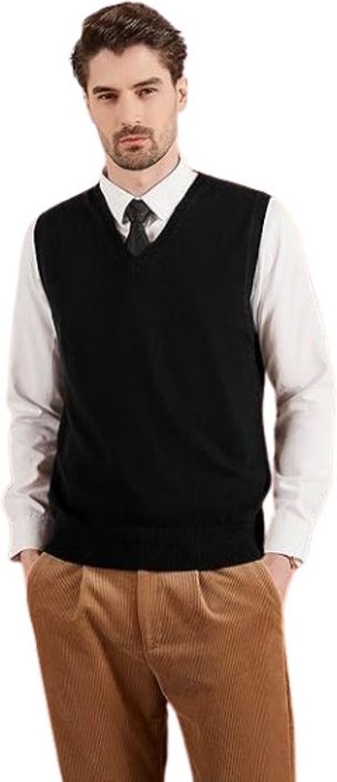 metronaut Men Solid V Neck Black Sweater-picture-21