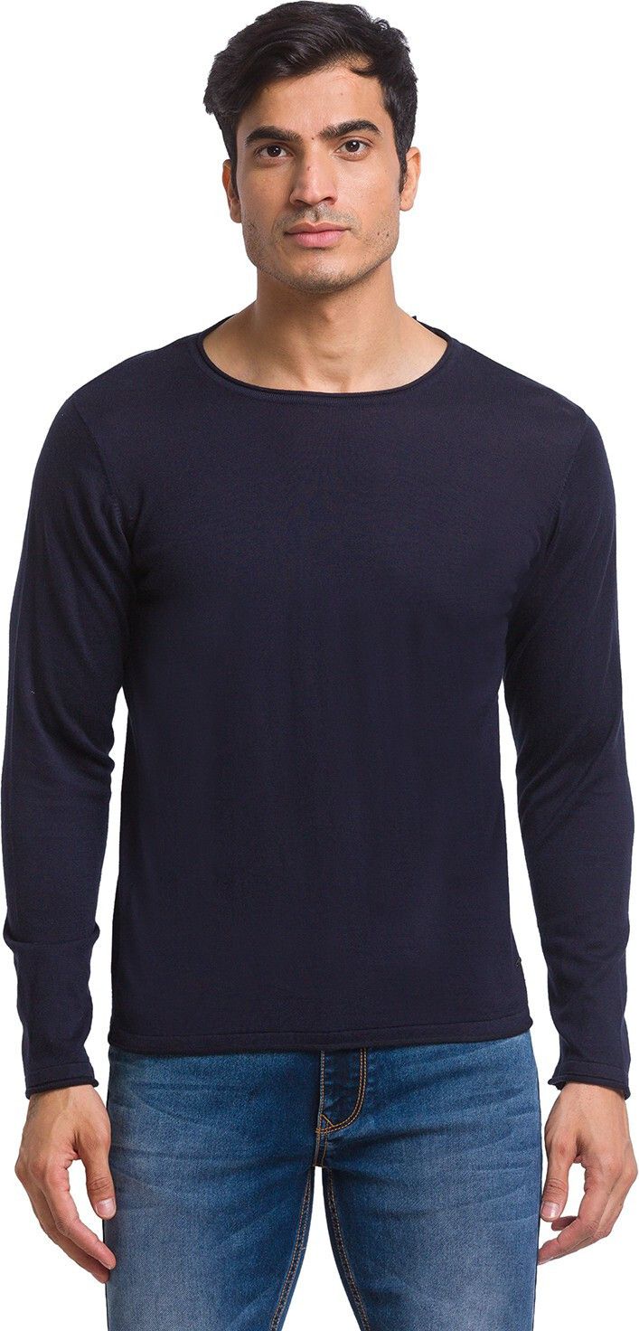 parx Men Solid Dark Blue Sweater-picture-12